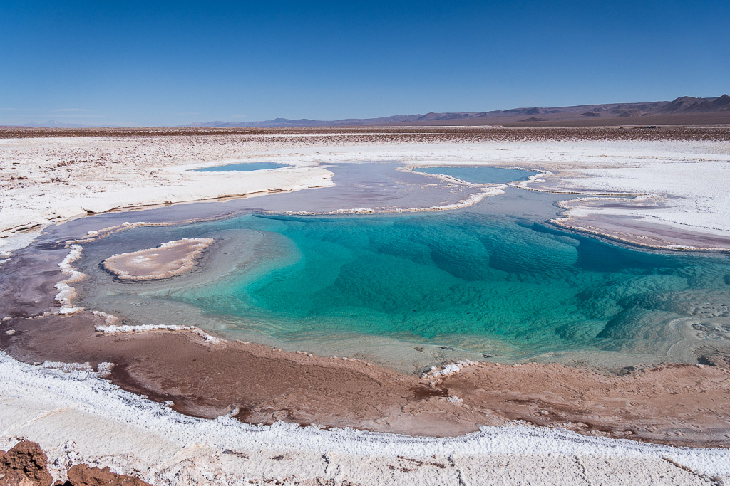 A salty lake in Lagunas Baltinache