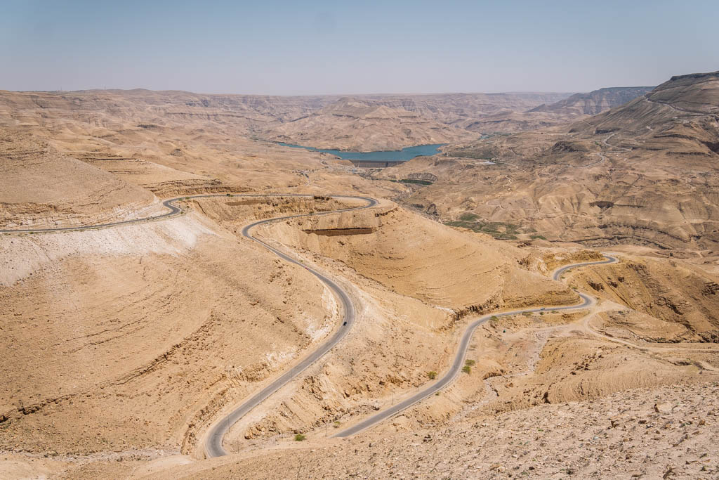 Uitzicht op de King's Highway in Jordanië